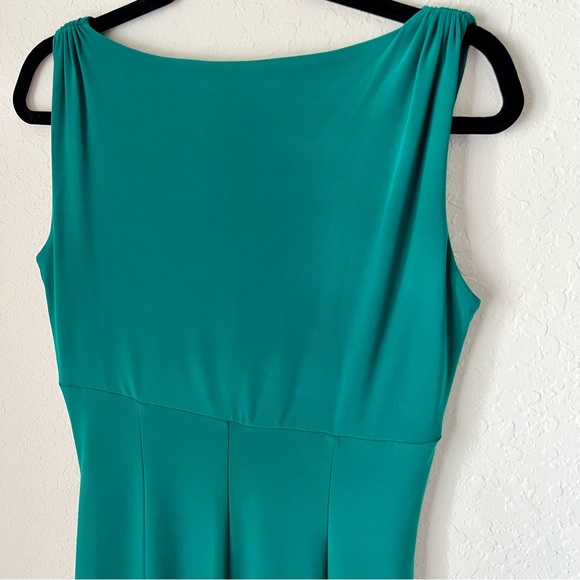 Ralph Lauren Faux Wrap Cut Dress Ruched Sleeveless Office Career Travel Party 6 - Picture 8 of 9
